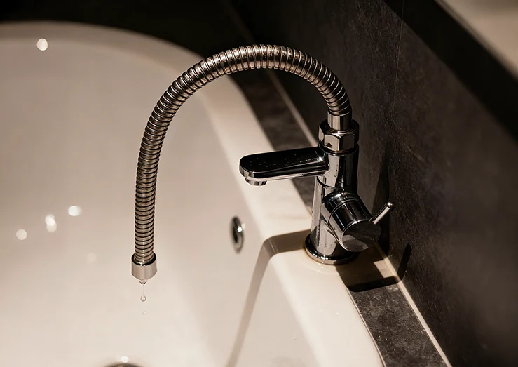 Como lidar com vazamento na mangueira do banheiro?