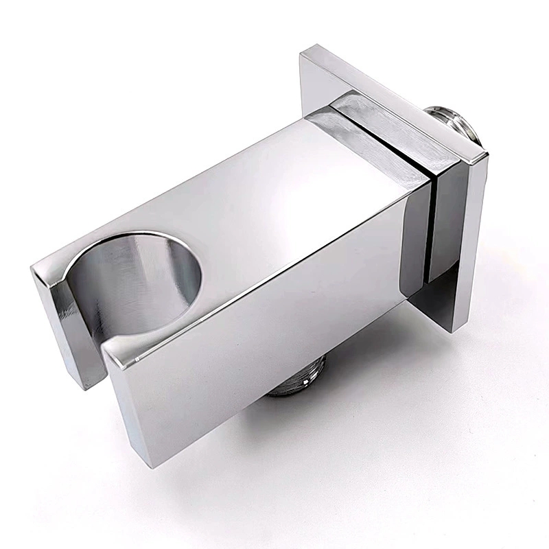 Suporte e suporte de chuveiro de latão, suporte de chuveiro portátil quadrado escondido minimalista moderno
