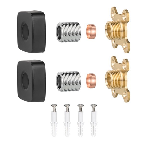 Placa de torneira de chuveiro quadrada preta