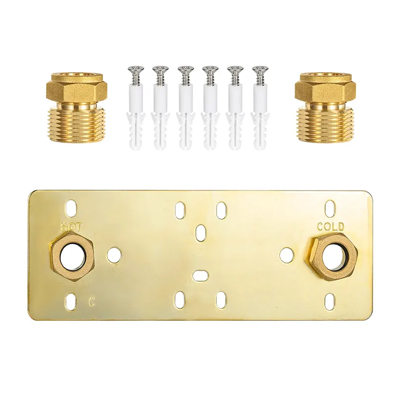 Placa de chuveiro dourada