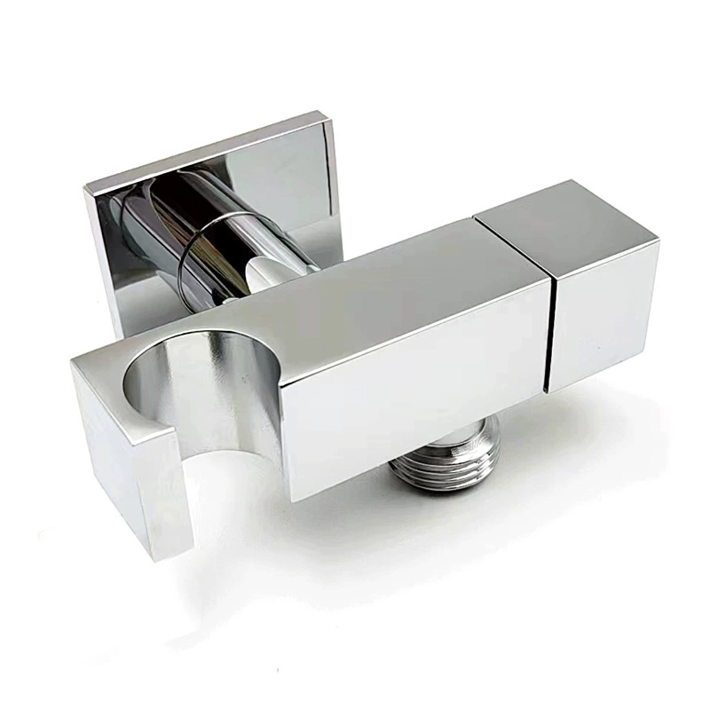 Conector de mangueira de chuveiro portátil Cotovelo de saída de chuveiro de latão completo