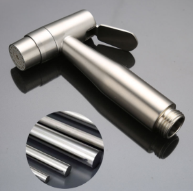 Pulverizador de bidê portátil de aço inoxidável 304 resistente para limpeza de banheiros