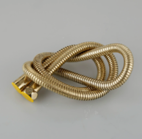 Mangueira de chuveiro de aço inoxidável de vários tamanhos, tubo removível EPDM à prova de explosão para pulverizador de bidê e válvula angular de vaso sanitário