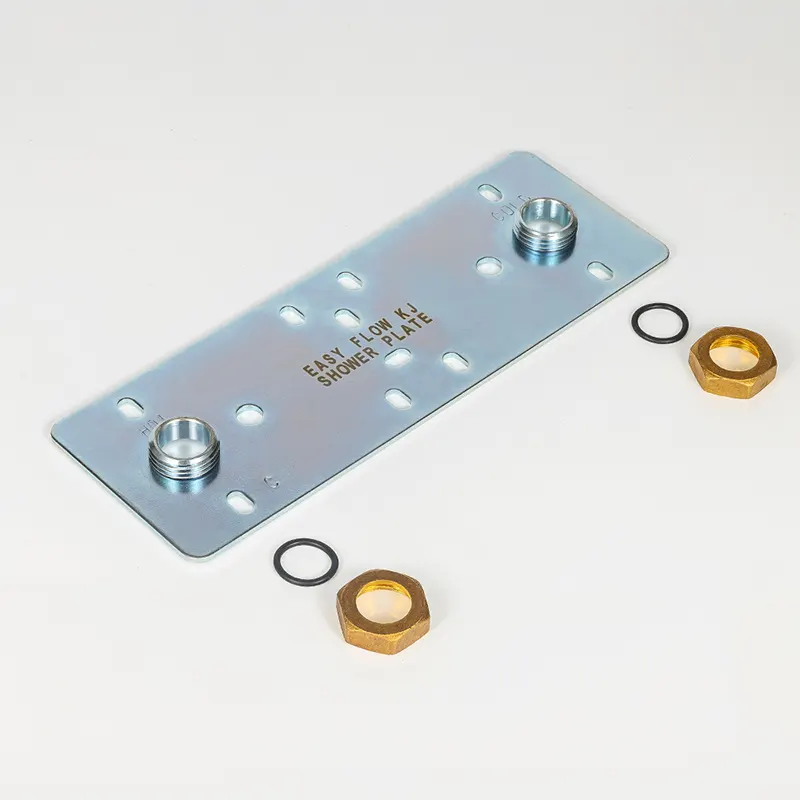 Placa de chuveiro prateada