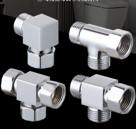 Conector de 3 vias g1/2 de latão sólido, 1 entrada 2 saída macho rosca fêmea encaixe de tubulação