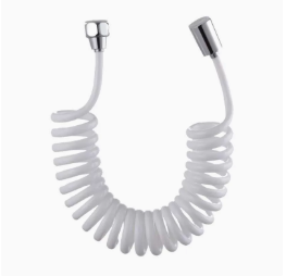 Mangueira de chuveiro retrátil flexível TPU 2,3 m, tubo de mola enrolada para pulverizador de bidê